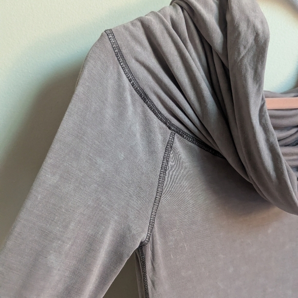 FREE PEOPLE Soft Pink We The Free Cosmo Cowl Bohemian Long Sleeve Top Size Small - Picture 6 of 14